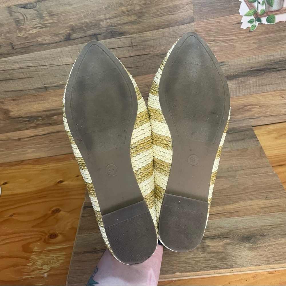Universal Threads women’s Rattan Stripe Mules size 9.5 neutral tan beige - Picture 3 of 6